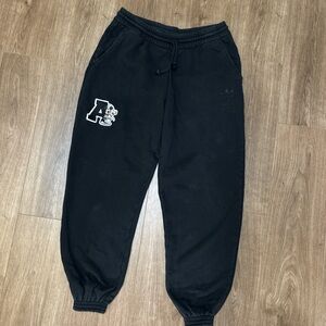 Adidas Disney Black cuffed Joggers with Mickey mouse Logo Patch